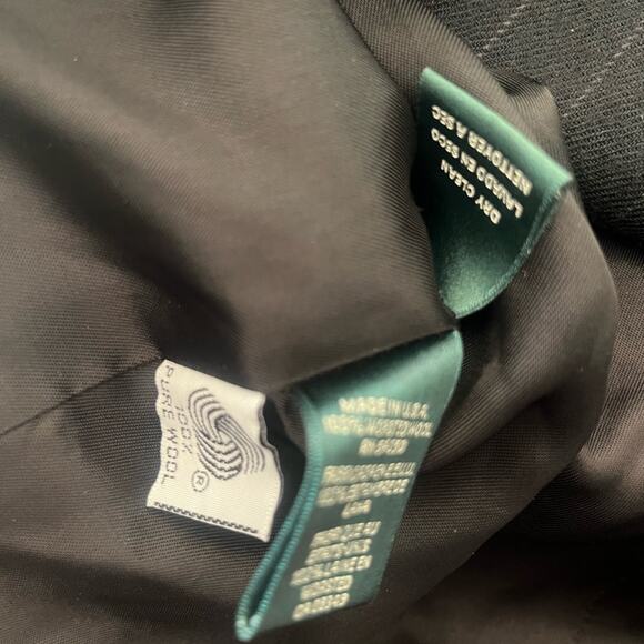 Lauren Ralph Lauren Wool Classic Pinstripe Academia Two Button Office Blazer - Picture 5 of 5